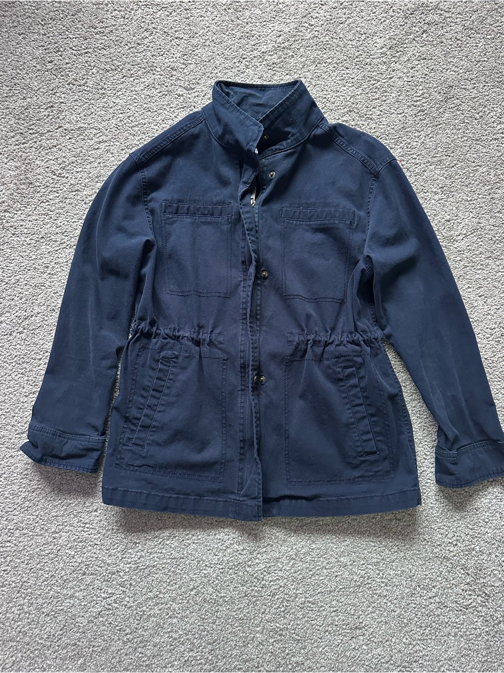 Old Navy Dark Navy Field Jacket with Drawstring Waist